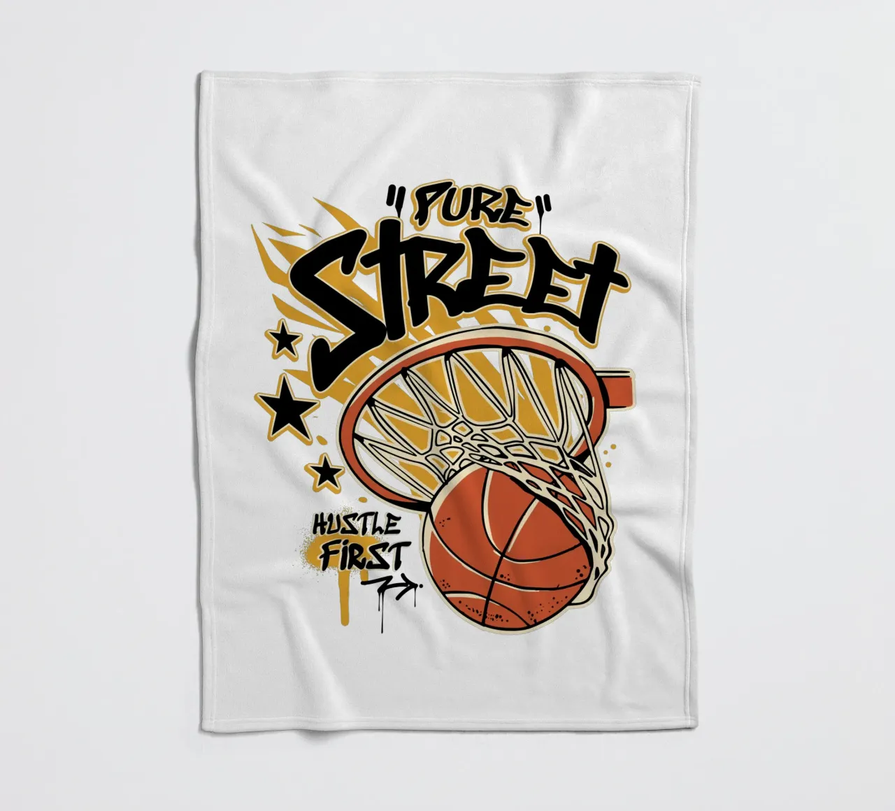 Hustle First Street Basket coperta in pile da TeeLab