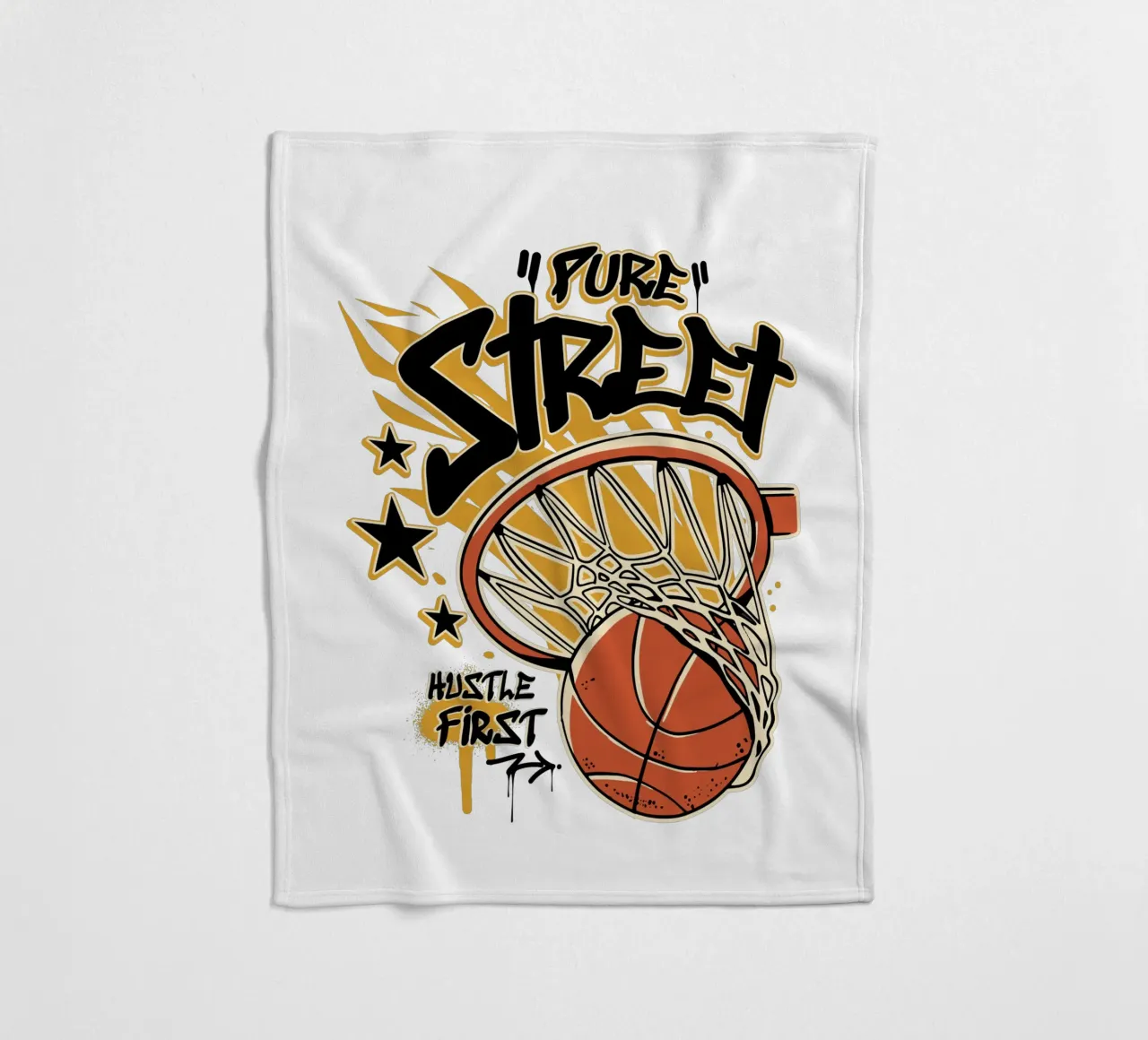 Hustle First Street Basket coperta in pile da TeeLab
