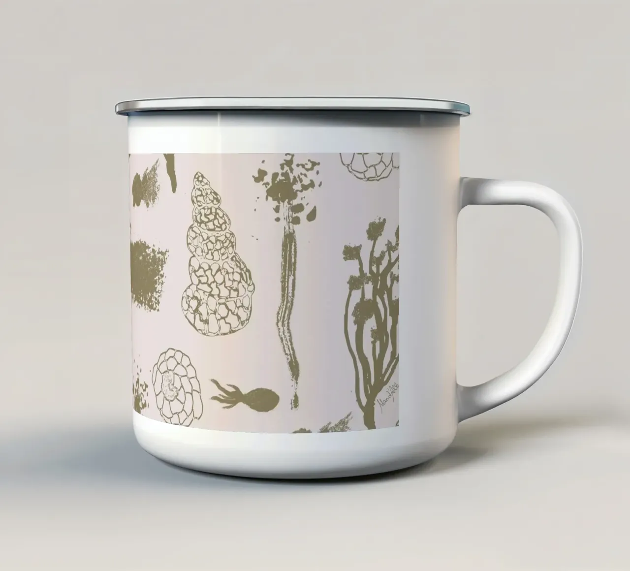 Sea Observatory tazza in smalto da Mandalla Pattern