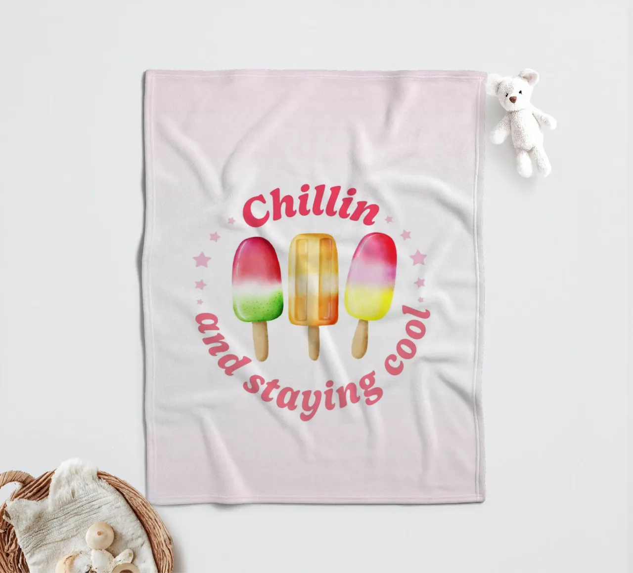 Stare al fresco. Sommer und Eis. coperta in pile da CalliLetters
