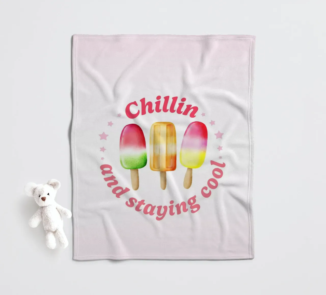 Stare al fresco. Sommer und Eis. coperta in pile da CalliLetters
