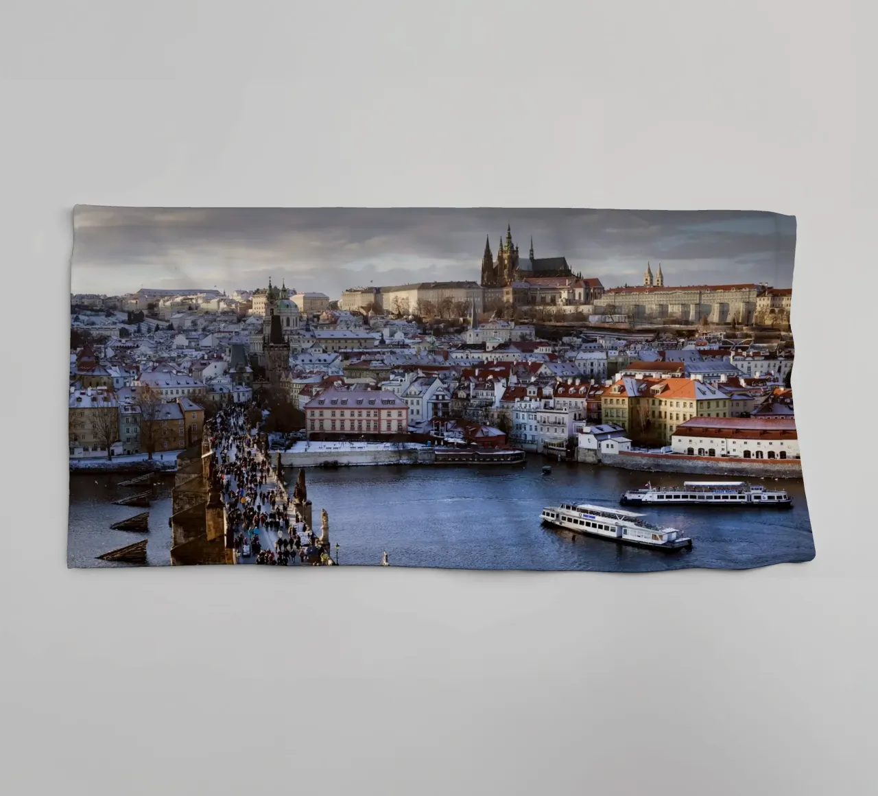 Ponte Carlo di Praga, Repubblica Ceca asciugamano da bagno da art picture