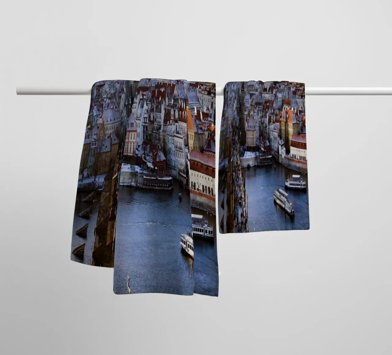 Ponte Carlo di Praga, Repubblica Ceca asciugamano da bagno da art picture