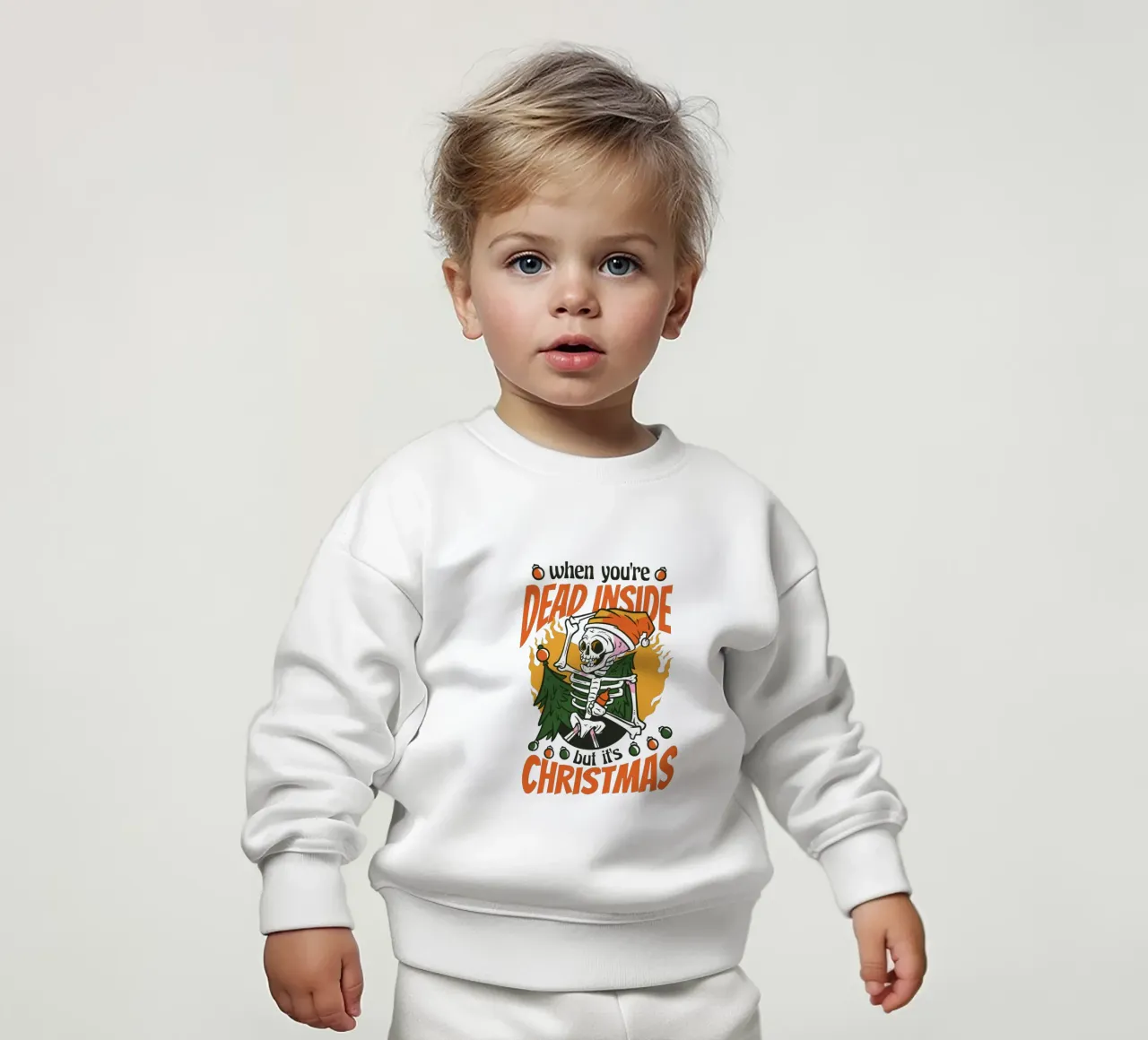 Scheletro di Natale sarcastico felpa neonato da TeeLab