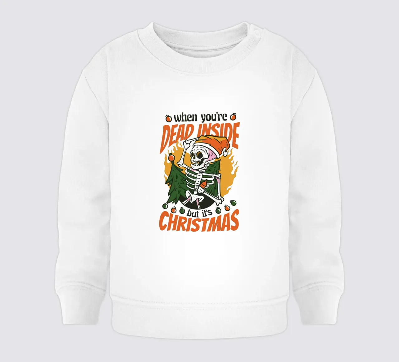 Scheletro di Natale sarcastico felpa neonato da TeeLab
