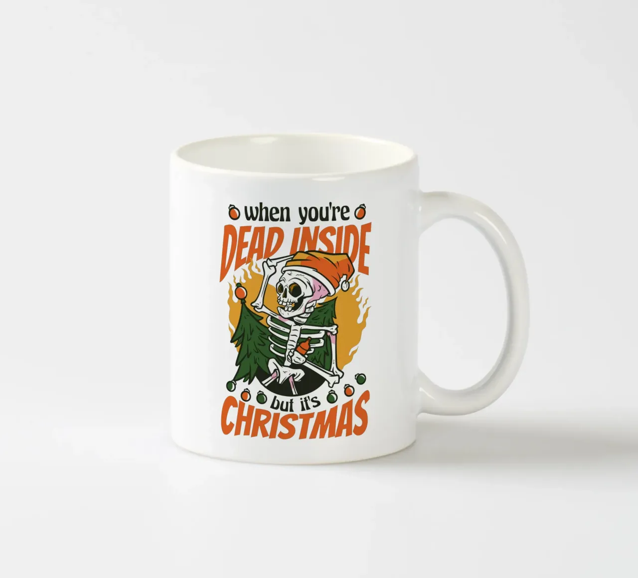 Scheletro di Natale sarcastico tazza in ceramica da TeeLab