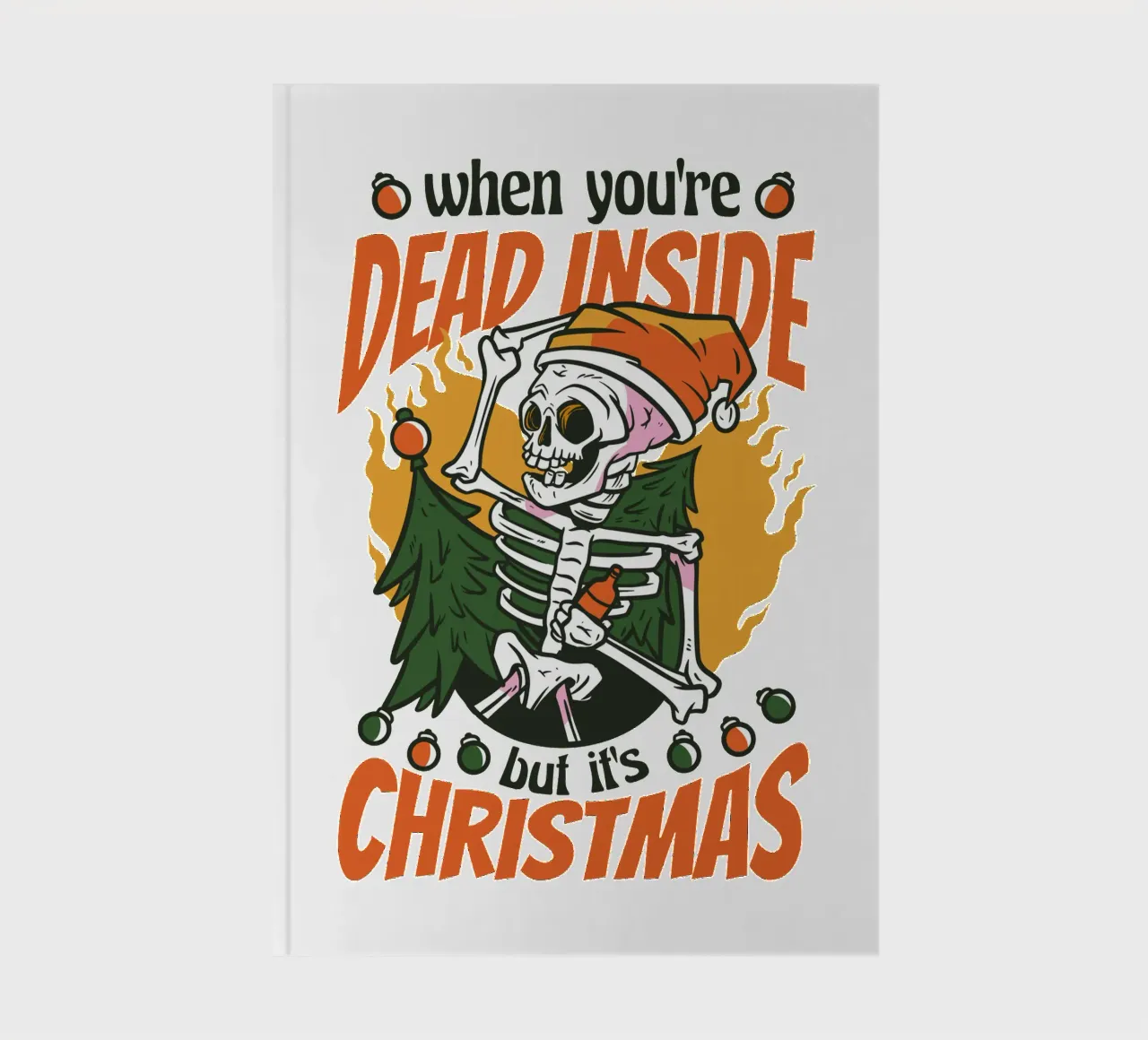 Scheletro di Natale sarcastico diario da TeeLab