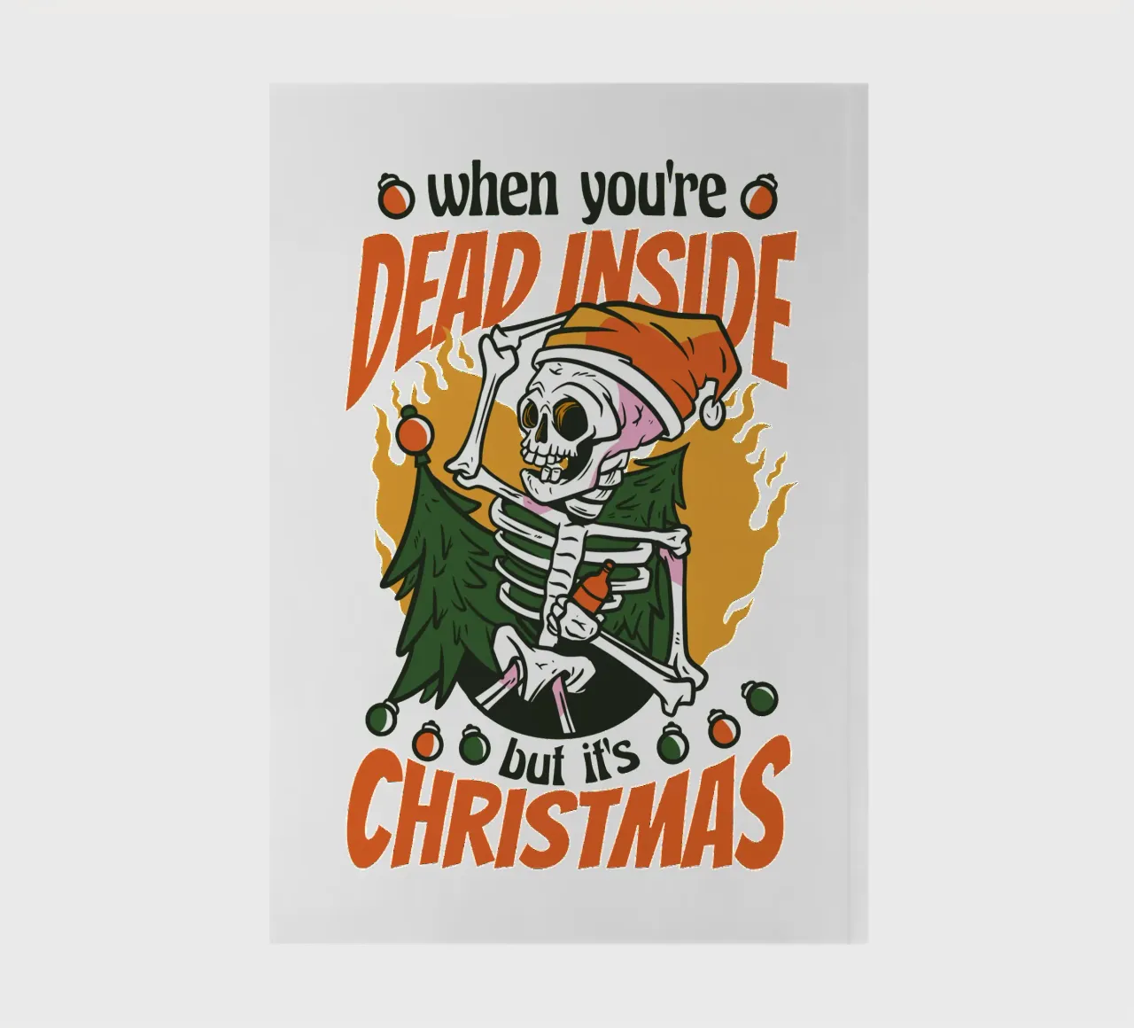 Scheletro di Natale sarcastico diario da TeeLab