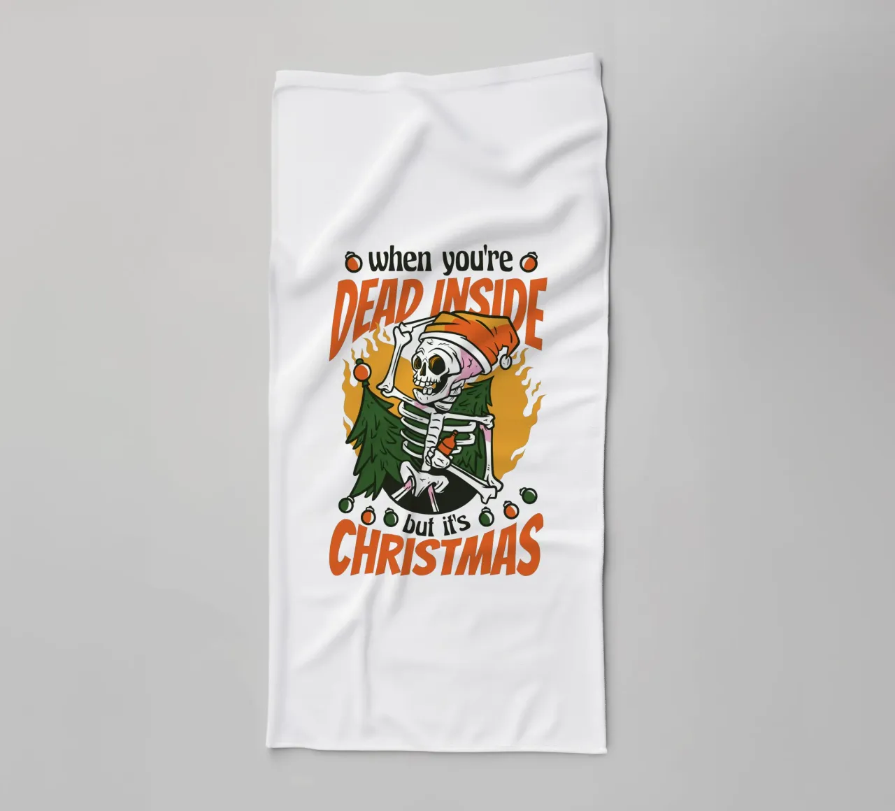 Scheletro di Natale sarcastico asciugamano da bagno da TeeLab