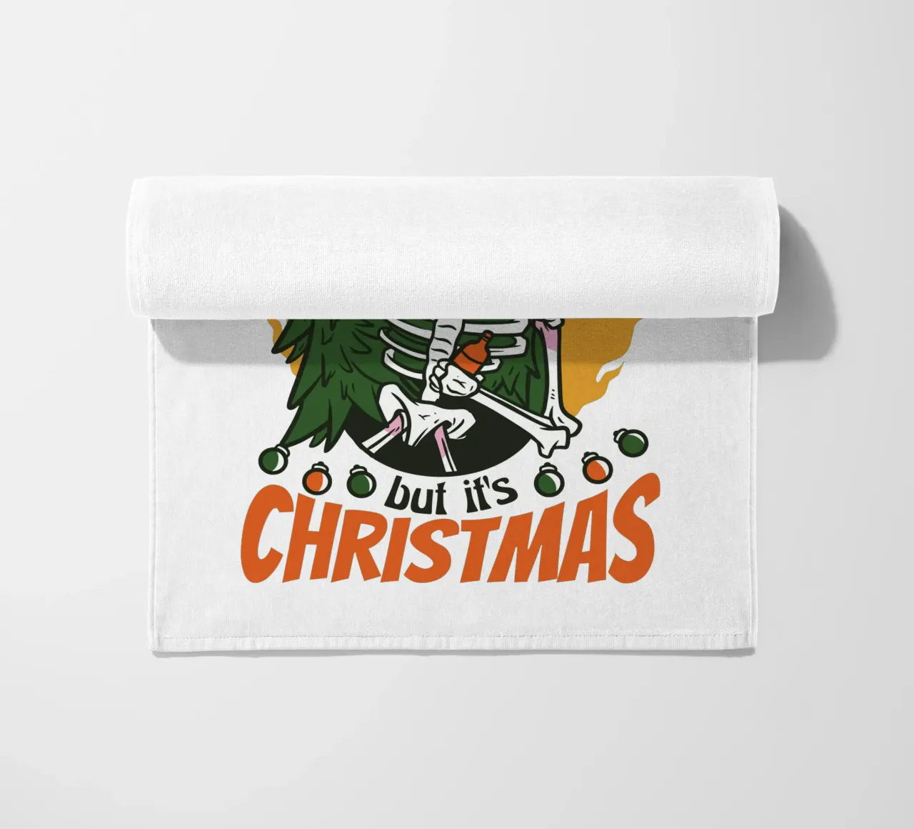 Scheletro di Natale sarcastico telo mare da TeeLab