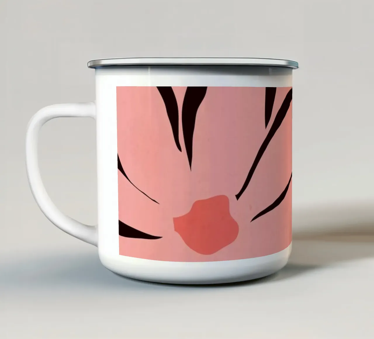 Fiori d'arte astratta moderna 8 tazza in smalto da ThingDesign