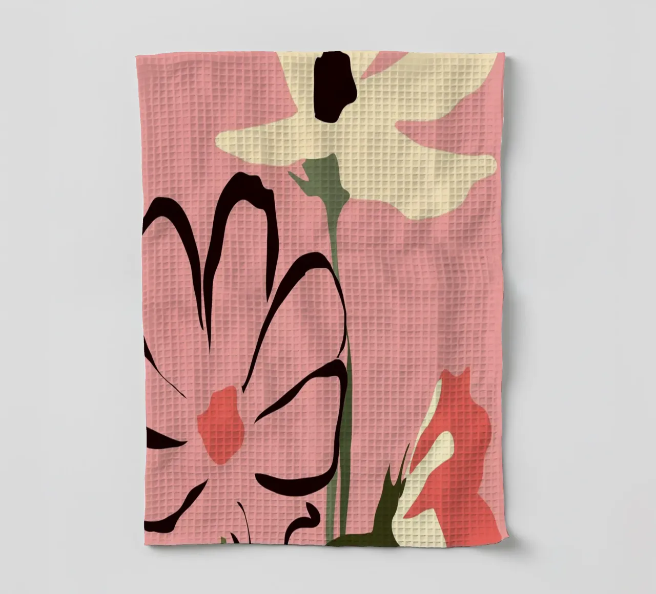 Art abstrait moderne Fleurs 8 torchon de ThingDesign