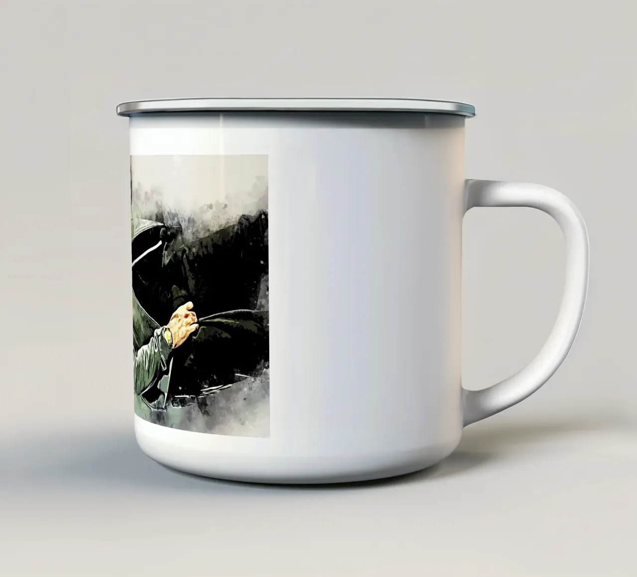 L'anima del rapper 3m1n3m tazza in smalto da neonartroom