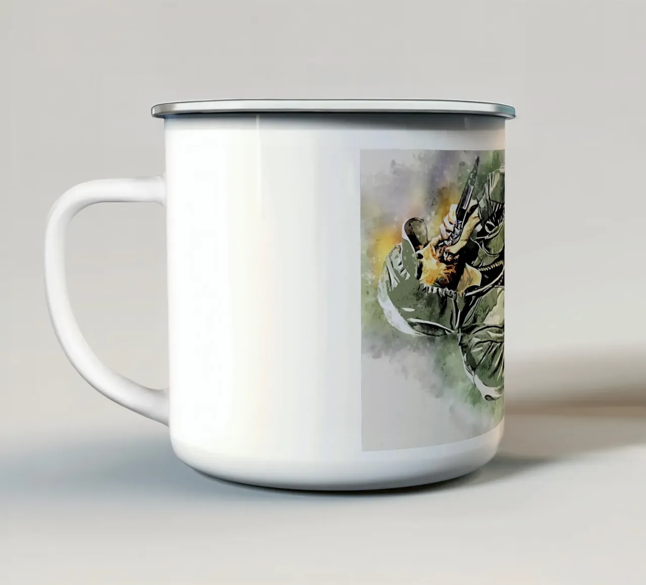 L'anima del rapper 3m1n3m tazza in smalto da neonartroom