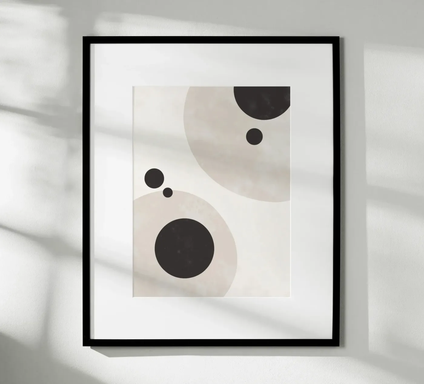 Cerchi neri e beige poster da Aralyn