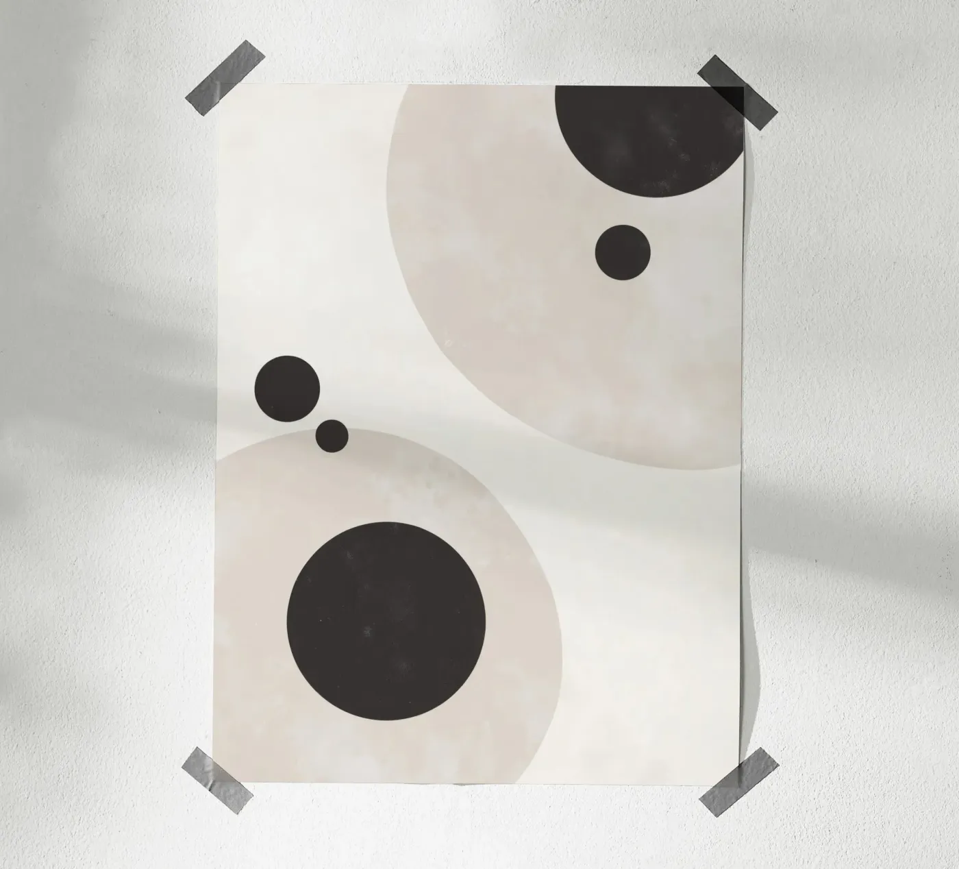 Cerchi neri e beige poster da Aralyn