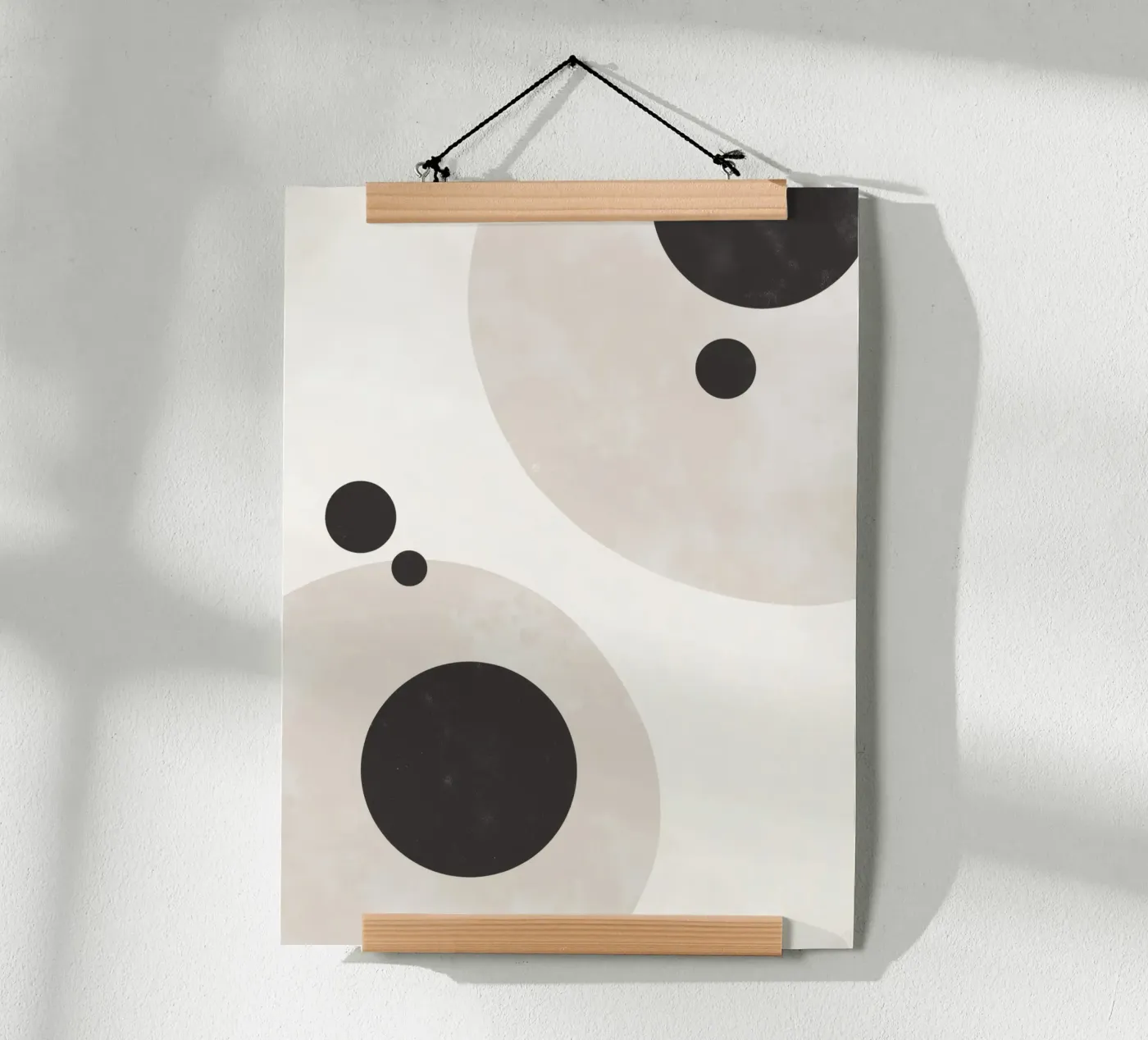 Cerchi neri e beige poster da Aralyn