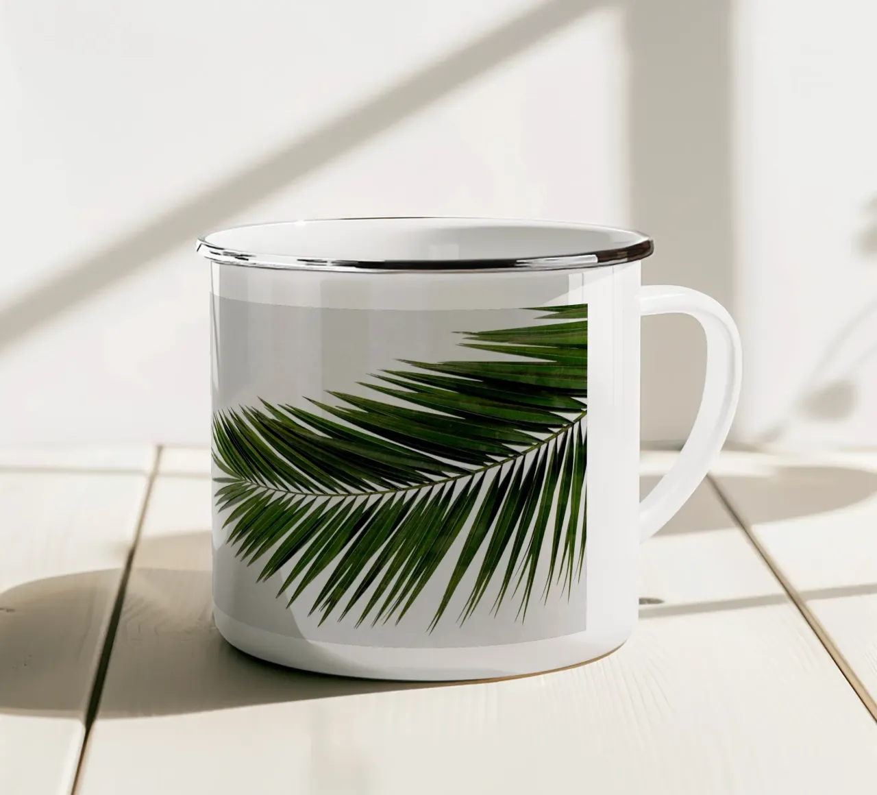 Foglia di palma I tazza in smalto da Orara Studio