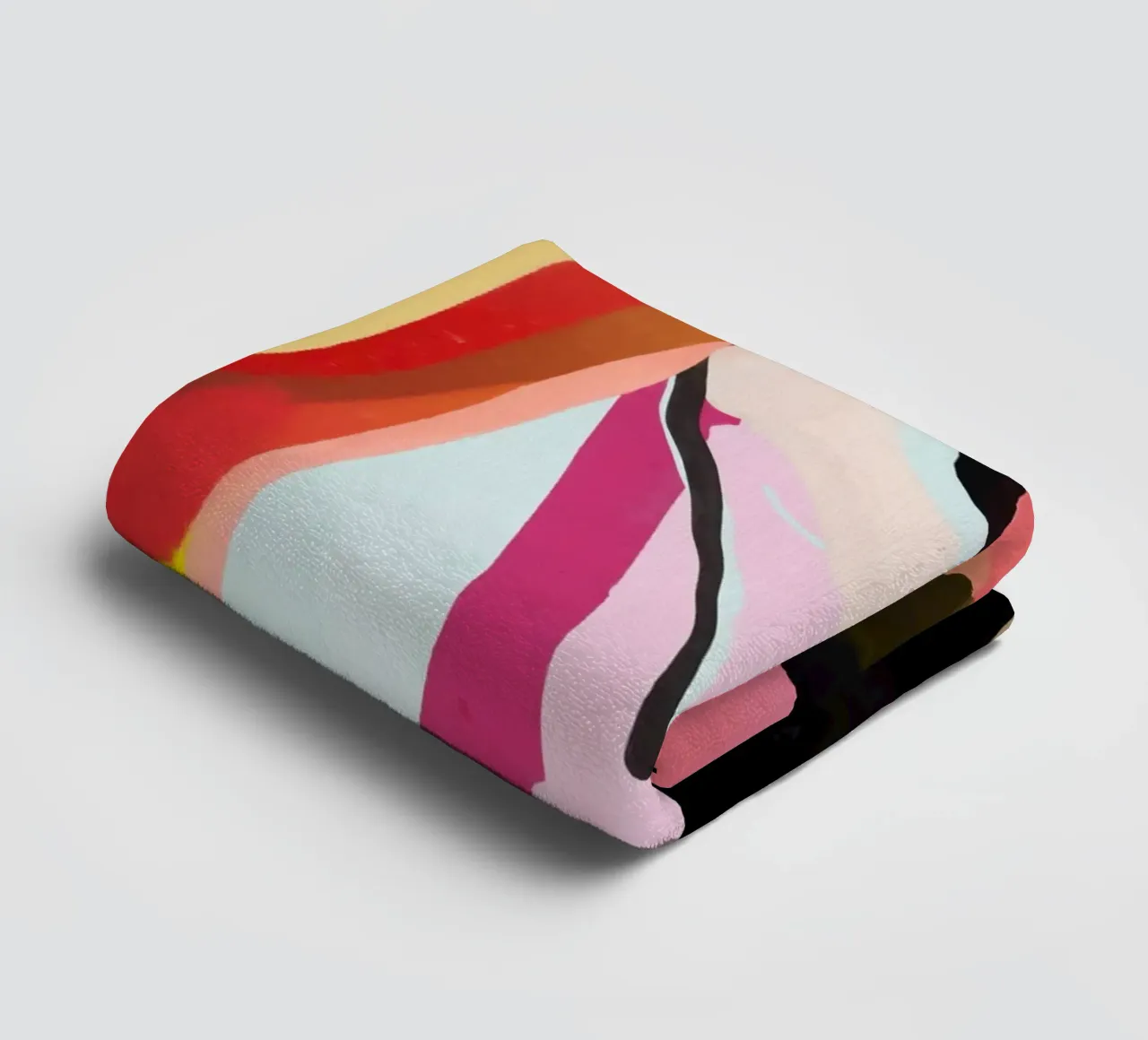 Abstrakte Kunst Sonnenuntergang Mädchen 3 Handtuch von ThingDesign
