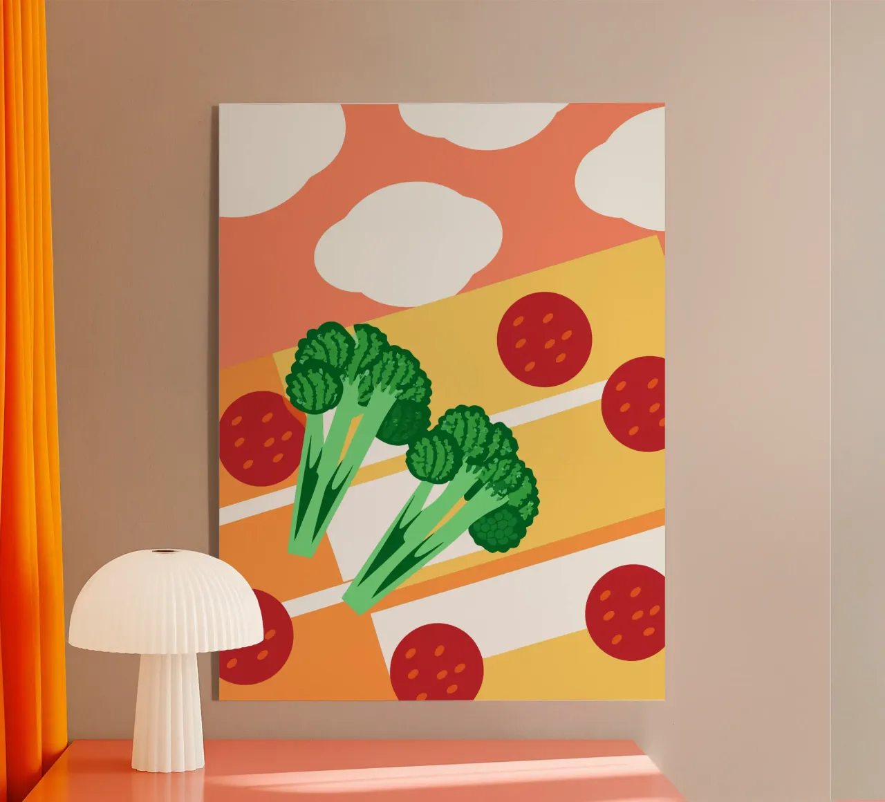 Broccoli Pizza plexiglass da OFFICIAL FRUIT & VEGETABLES