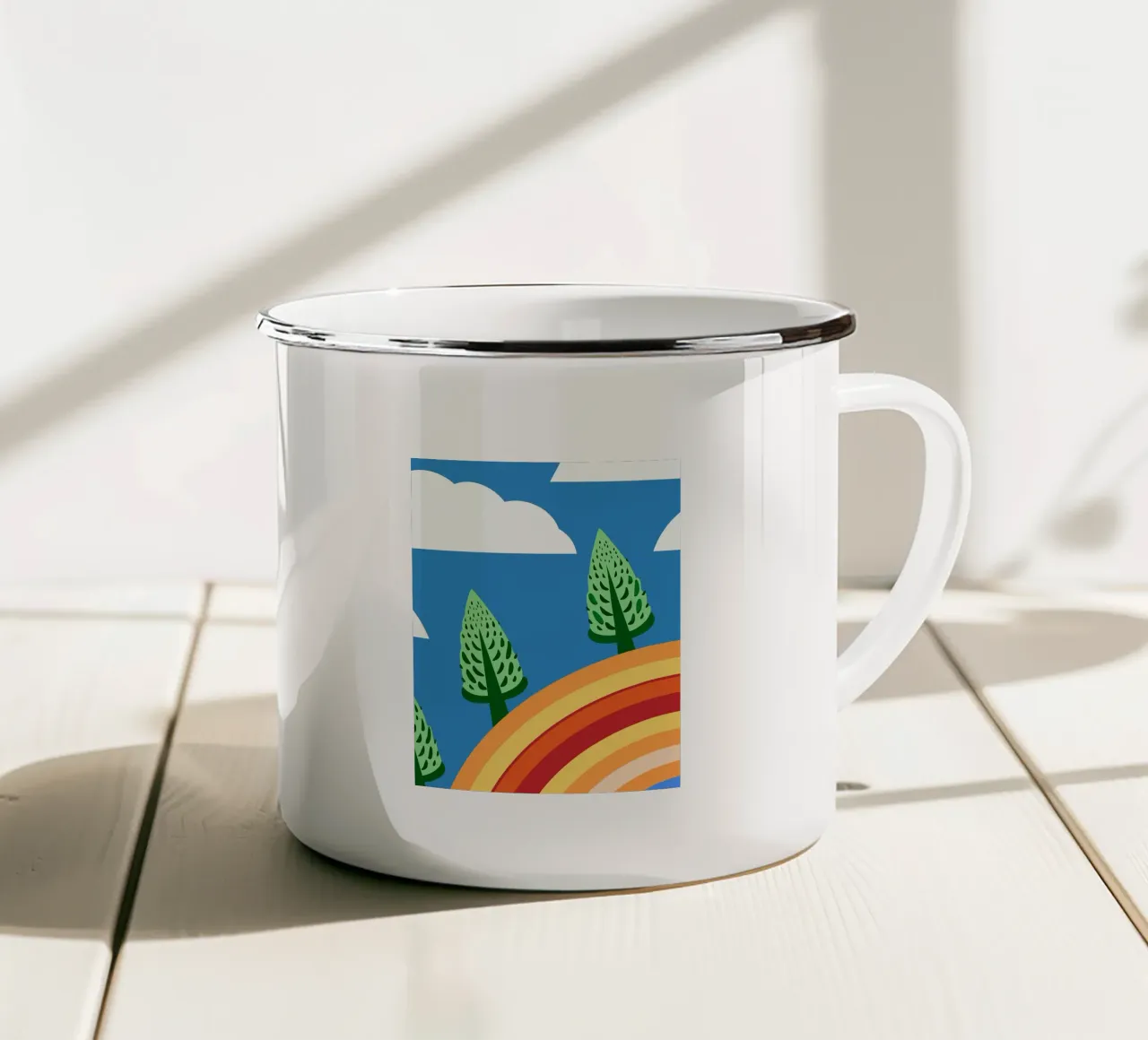Arcobaleno e verdure tazza in smalto da OFFICIAL FRUIT & VEGETABLES