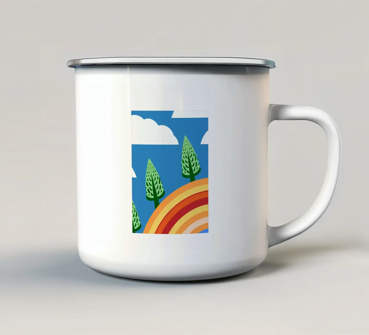 Arcobaleno e verdure tazza in smalto da OFFICIAL FRUIT & VEGETABLES