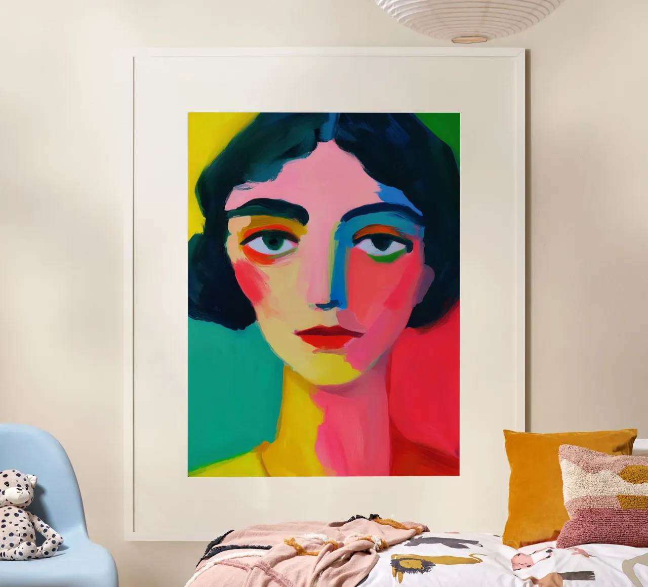 Confident Woman | Colourful Canvas Portrait Painting poster by Autofocus