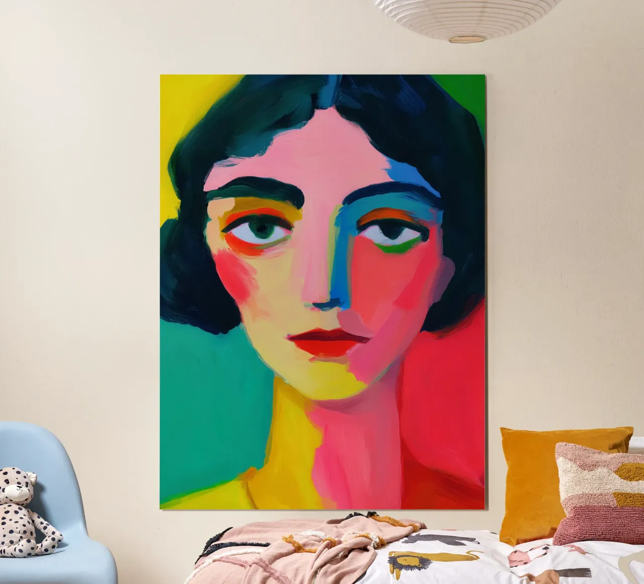 Confident Woman | Colourful Canvas Portrait Painting poster by Autofocus