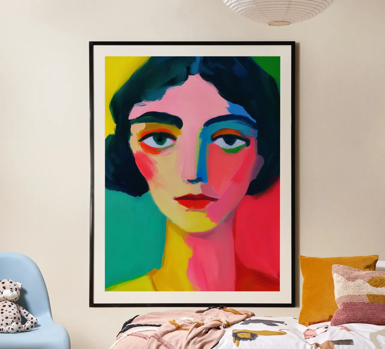 Confident Woman | Colourful Canvas Portrait Painting poster by Autofocus