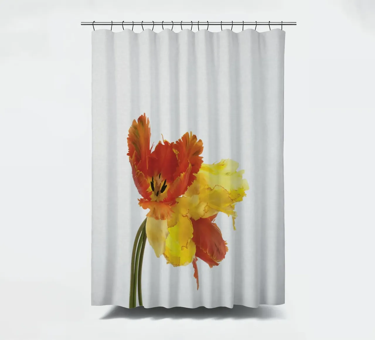Tulip Still Life shower curtain by Orara Studio