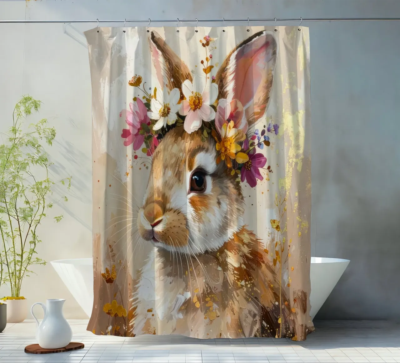 Il coniglio sognatore tenda da doccia da Katalier (Kids)