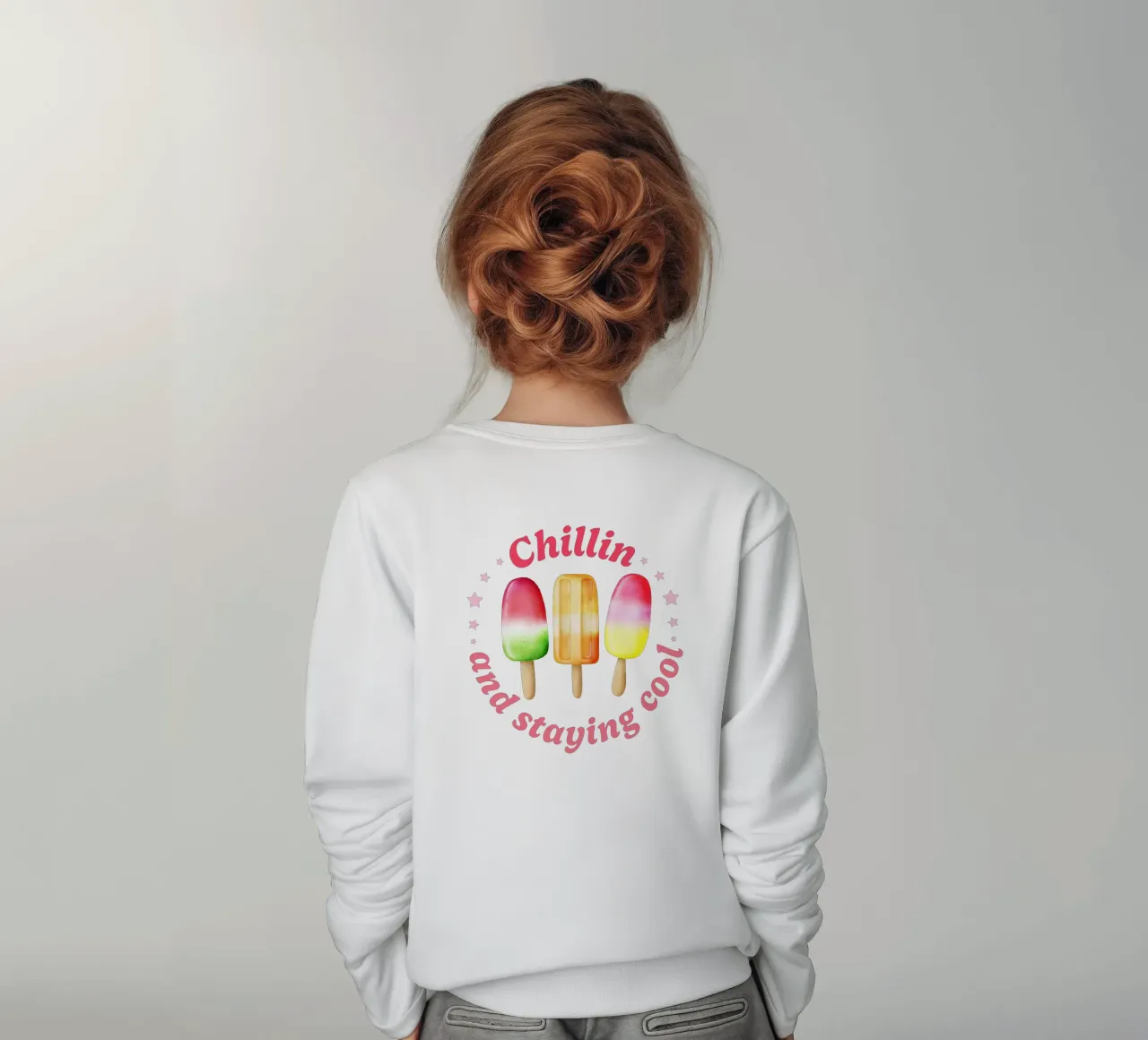 Stare al fresco. Sommer und Eis. felpa bambino da CalliLetters