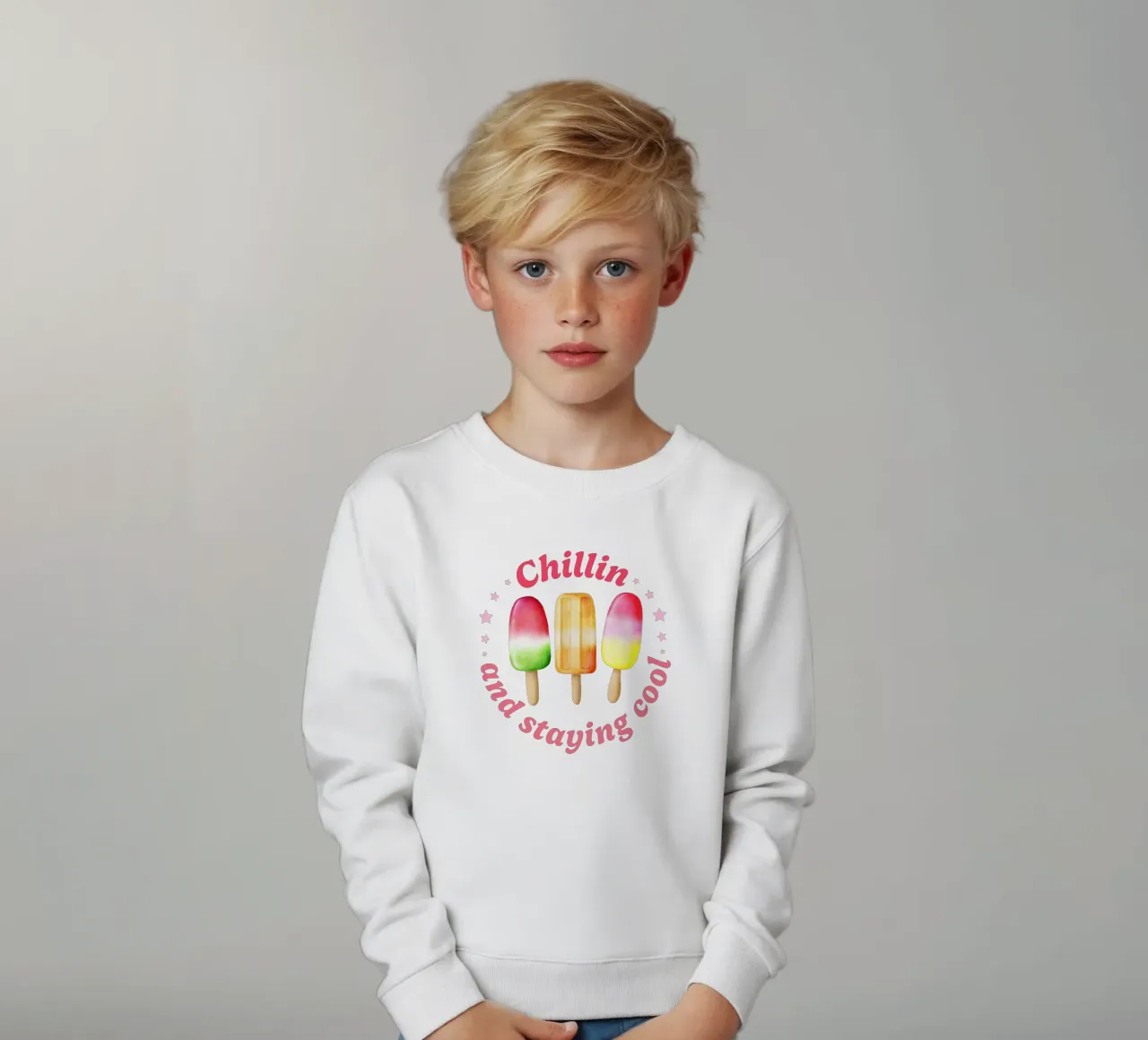 Stare al fresco. Sommer und Eis. felpa bambino da CalliLetters
