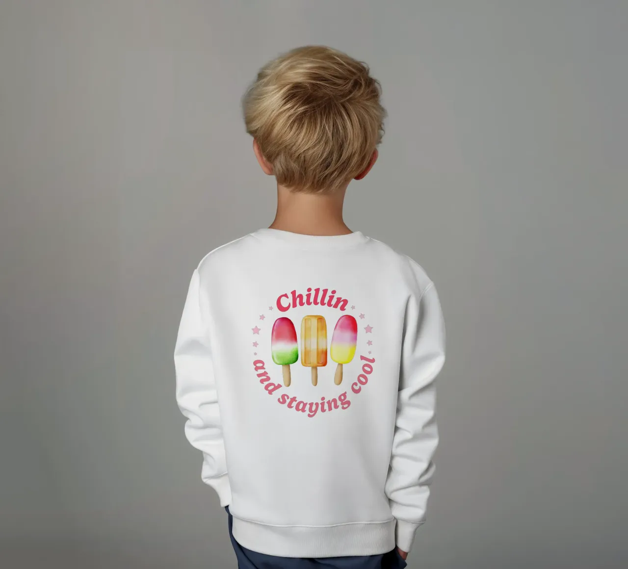 Stare al fresco. Sommer und Eis. felpa bambino da CalliLetters