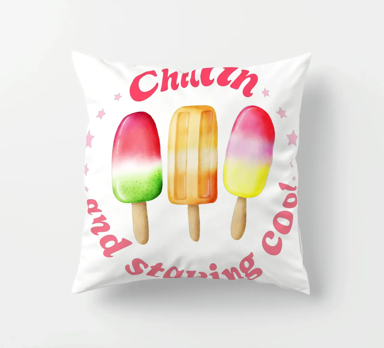 Stare al fresco. Sommer und Eis. cuscino da CalliLetters