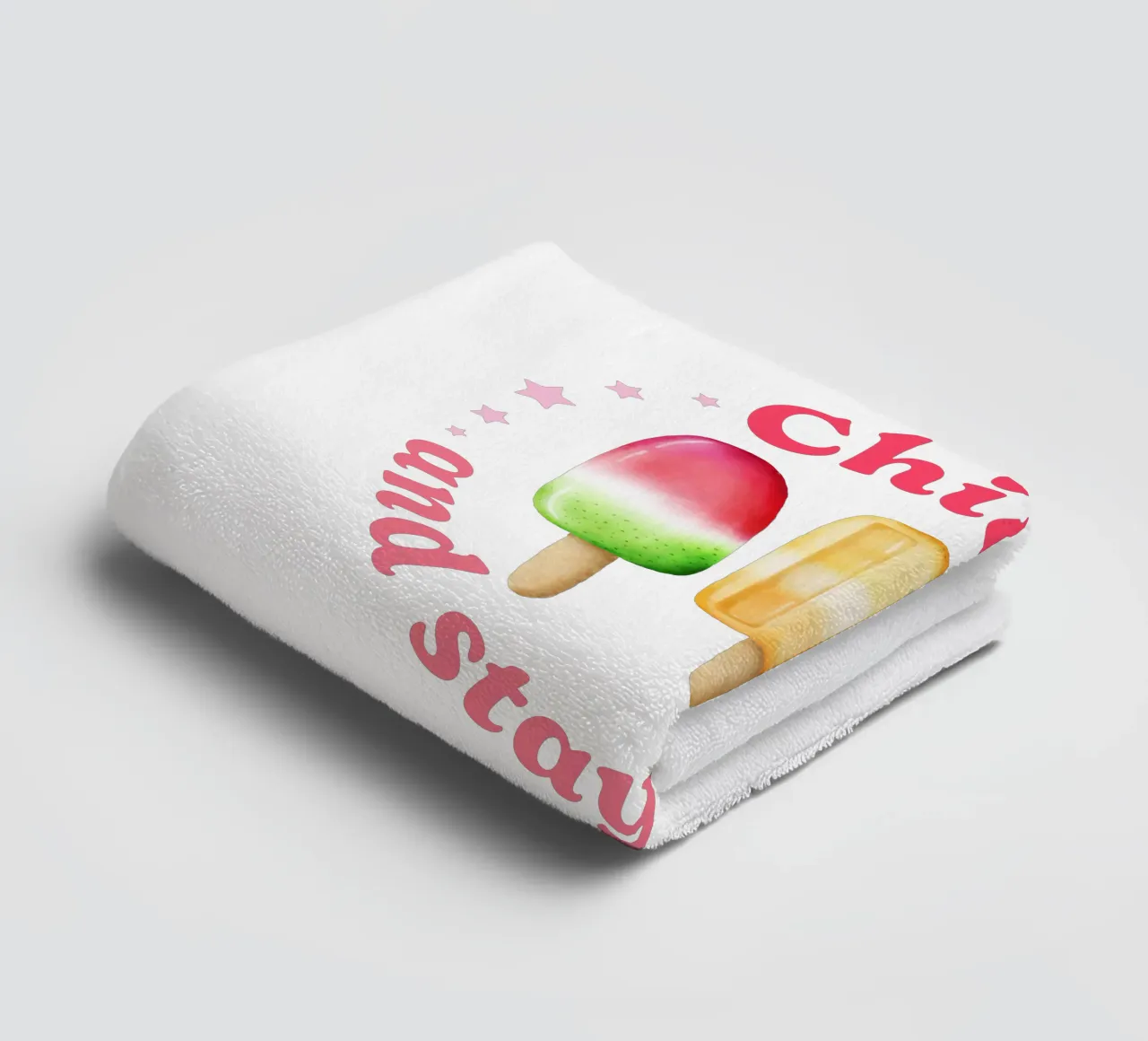Stare al fresco. Sommer und Eis. asciugamano da bagno da CalliLetters