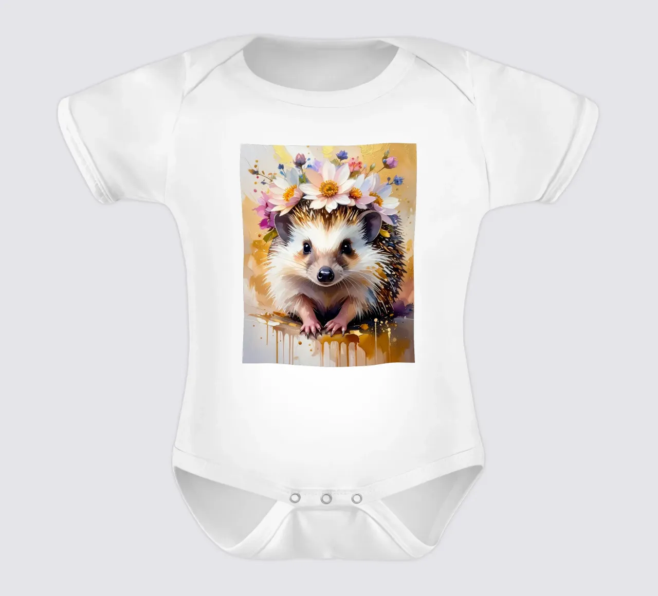 Der verträumte kleine Igel Kurzarm Babybody von Katalier (Kids)