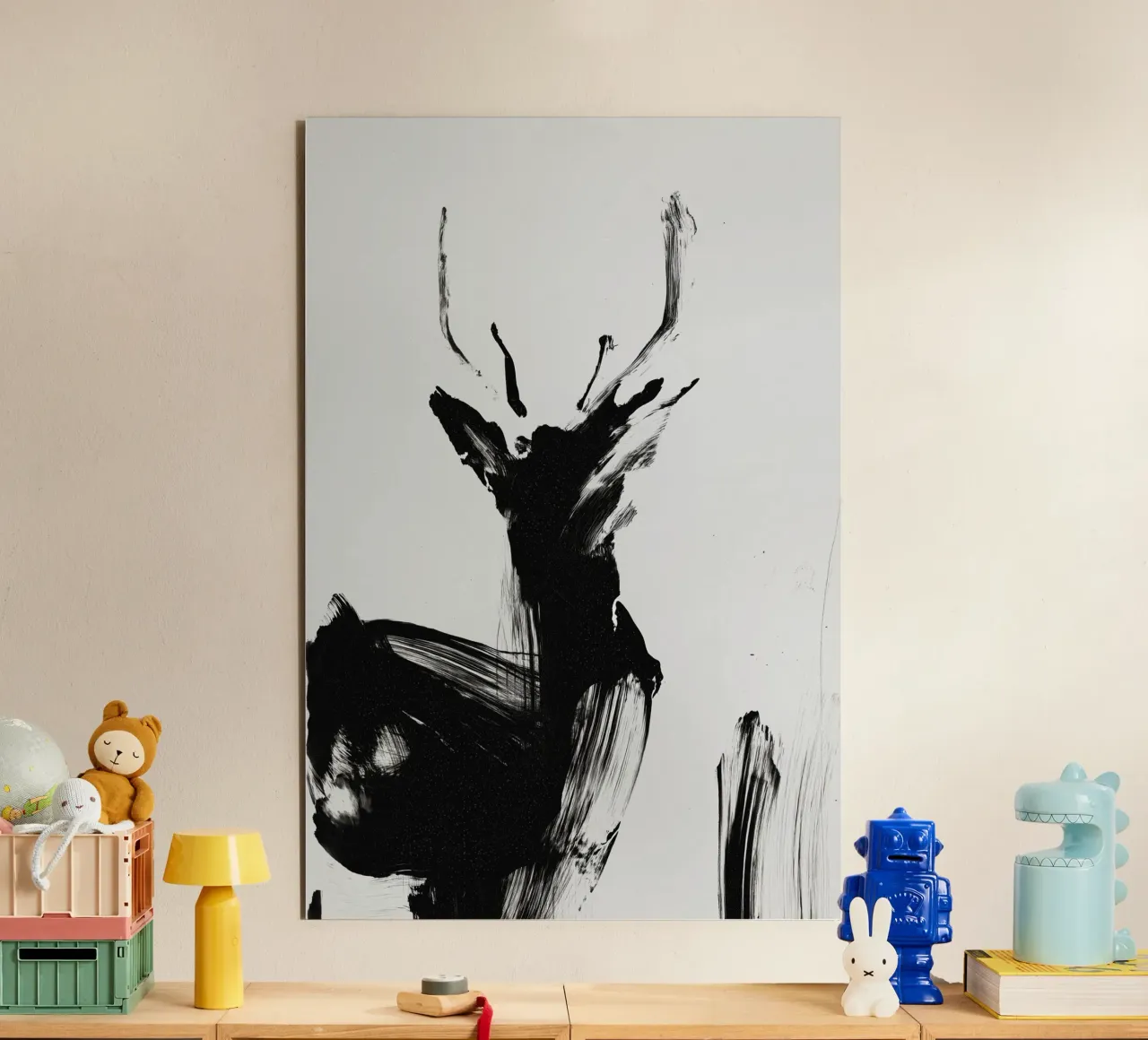 Abstract Deer No 02 aluminio dibond de treechild