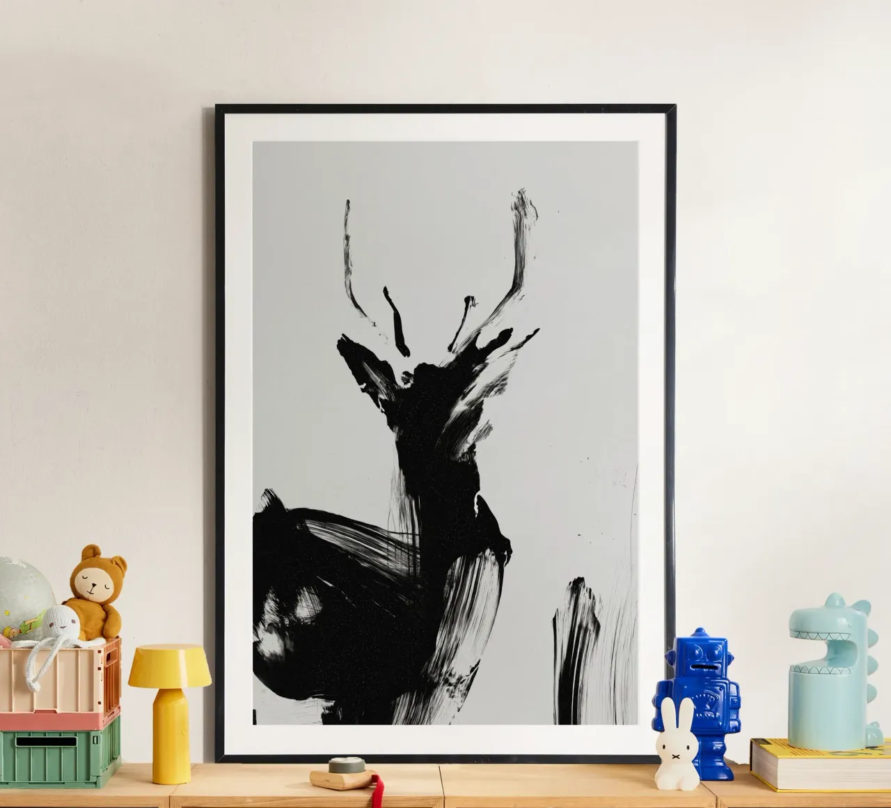 Abstract Deer No 02 carta hahnemühle da treechild