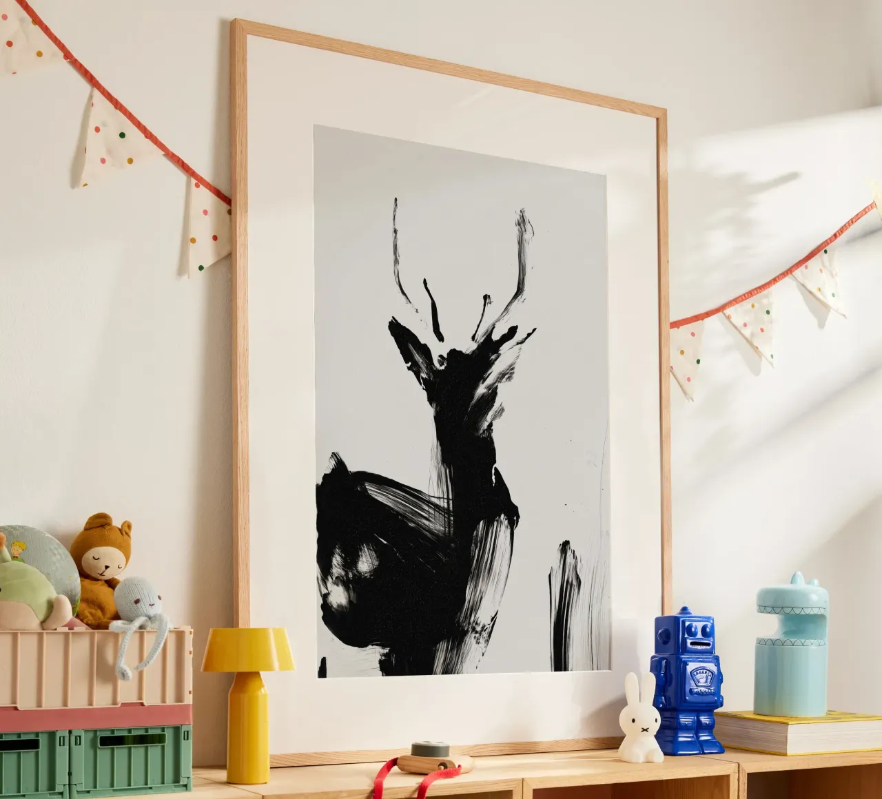 Abstract Deer No 02 carta hahnemühle da treechild