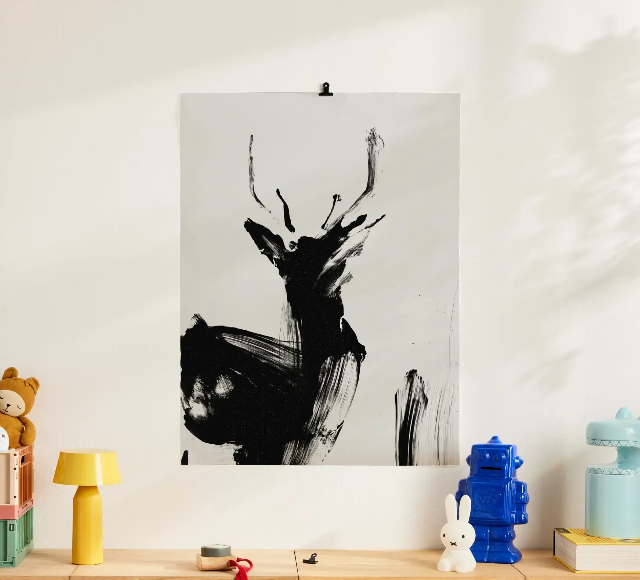 Abstract Deer No 02 carta hahnemühle da treechild