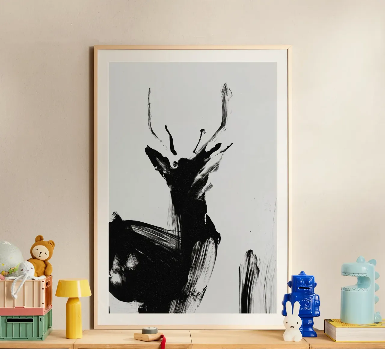 Abstract Deer No 02 carta hahnemühle da treechild