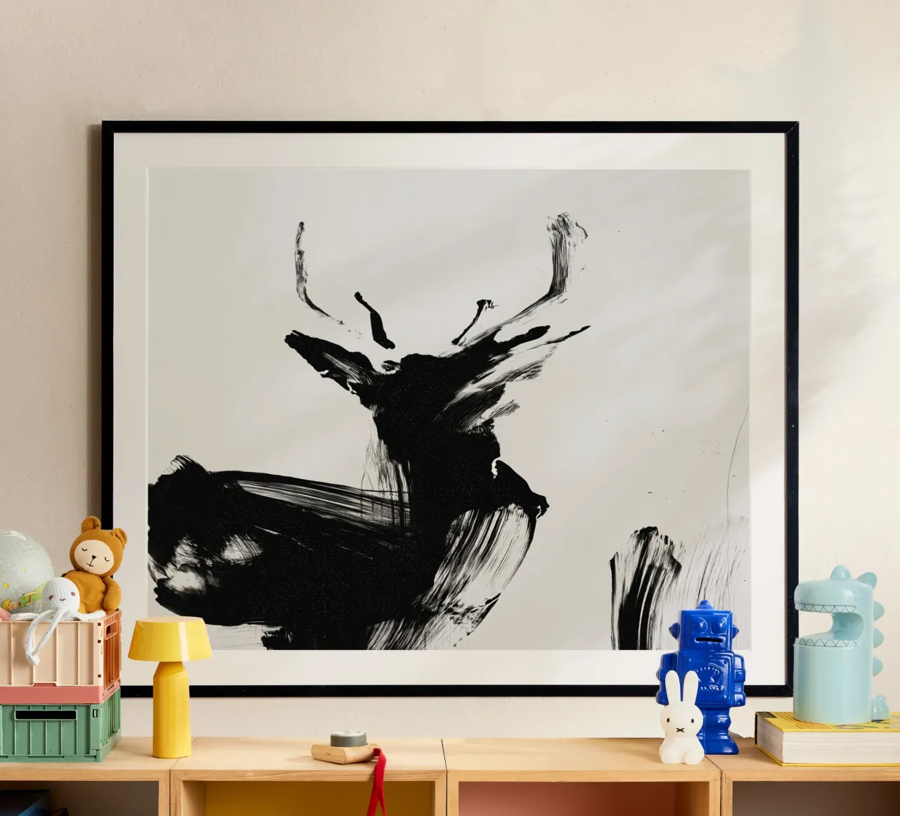 Abstract Deer No 02 carta hahnemühle da treechild