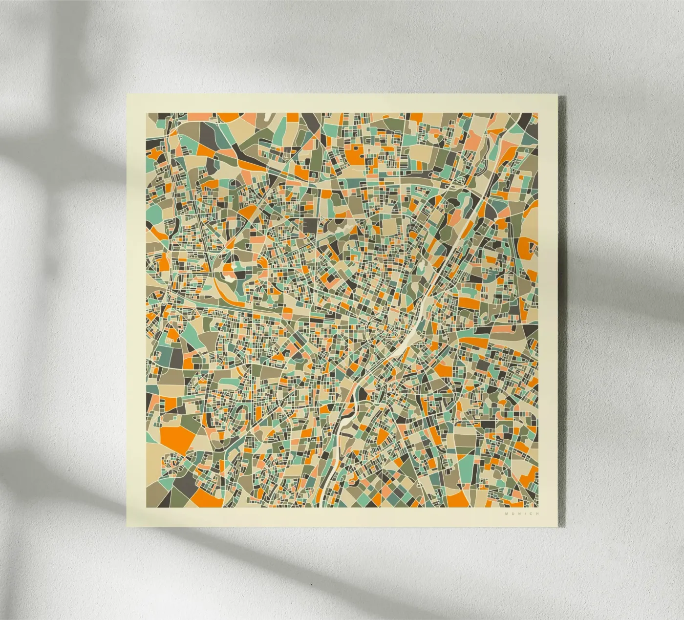 Munich Map plexiglass da Jazzberry Blue