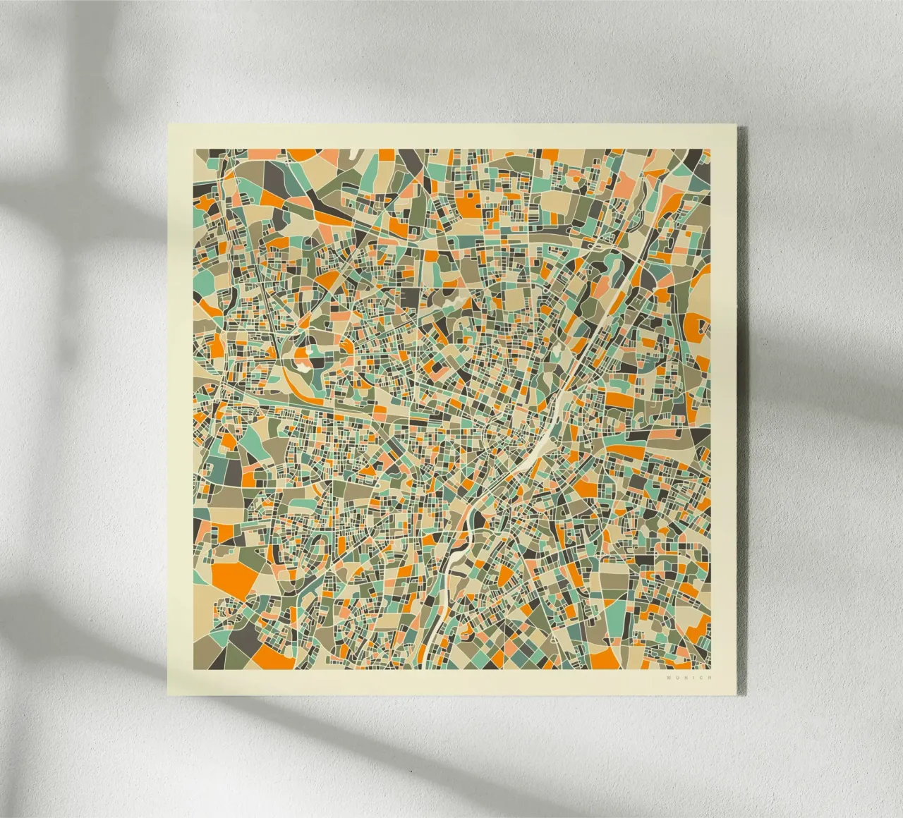 Mappa di Monaco plexiglass da Jazzberry Blue