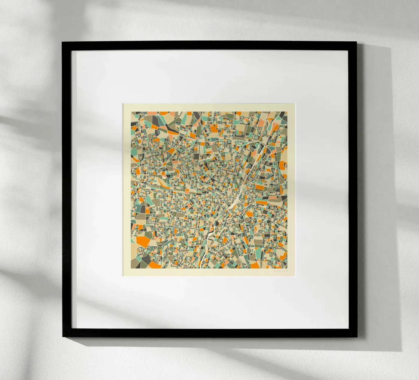 Munich Map Poster von Jazzberry Blue