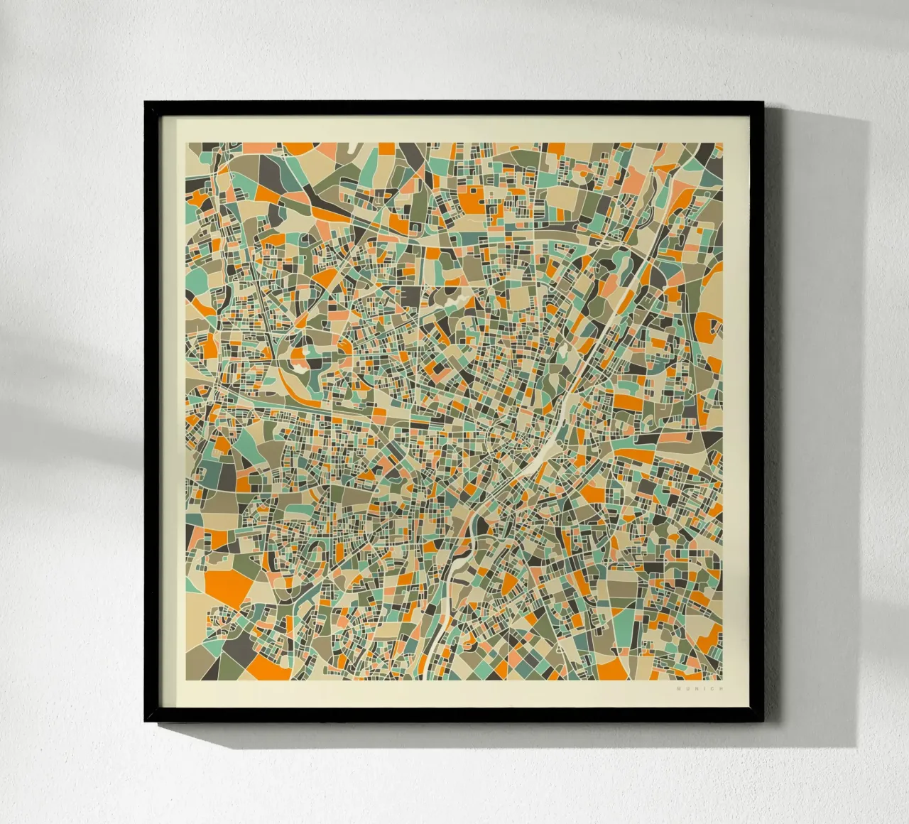 Mappa di Monaco carta hahnemühle da Jazzberry Blue