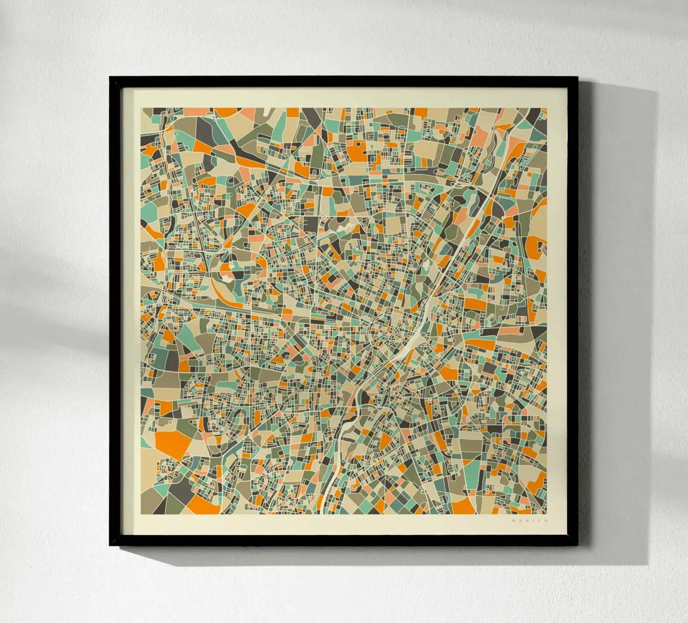 Munich Map Poster von Jazzberry Blue