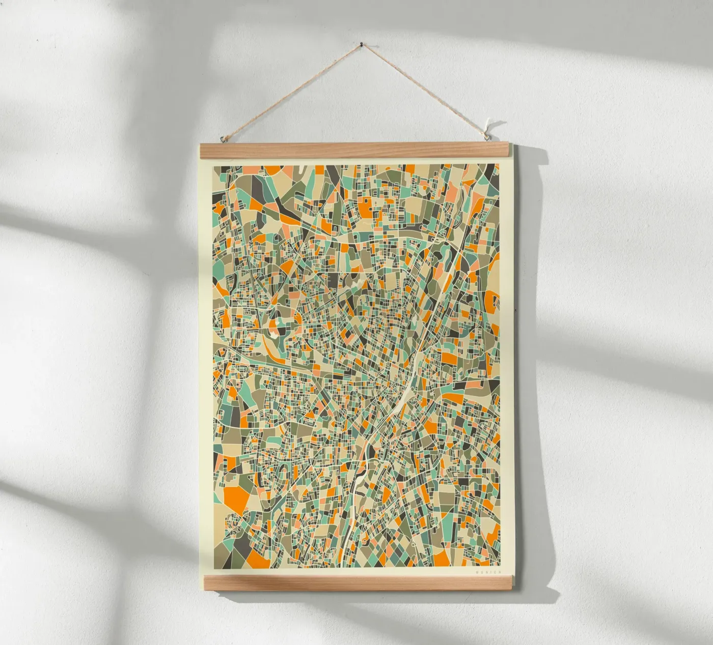 Munich Map Poster von Jazzberry Blue