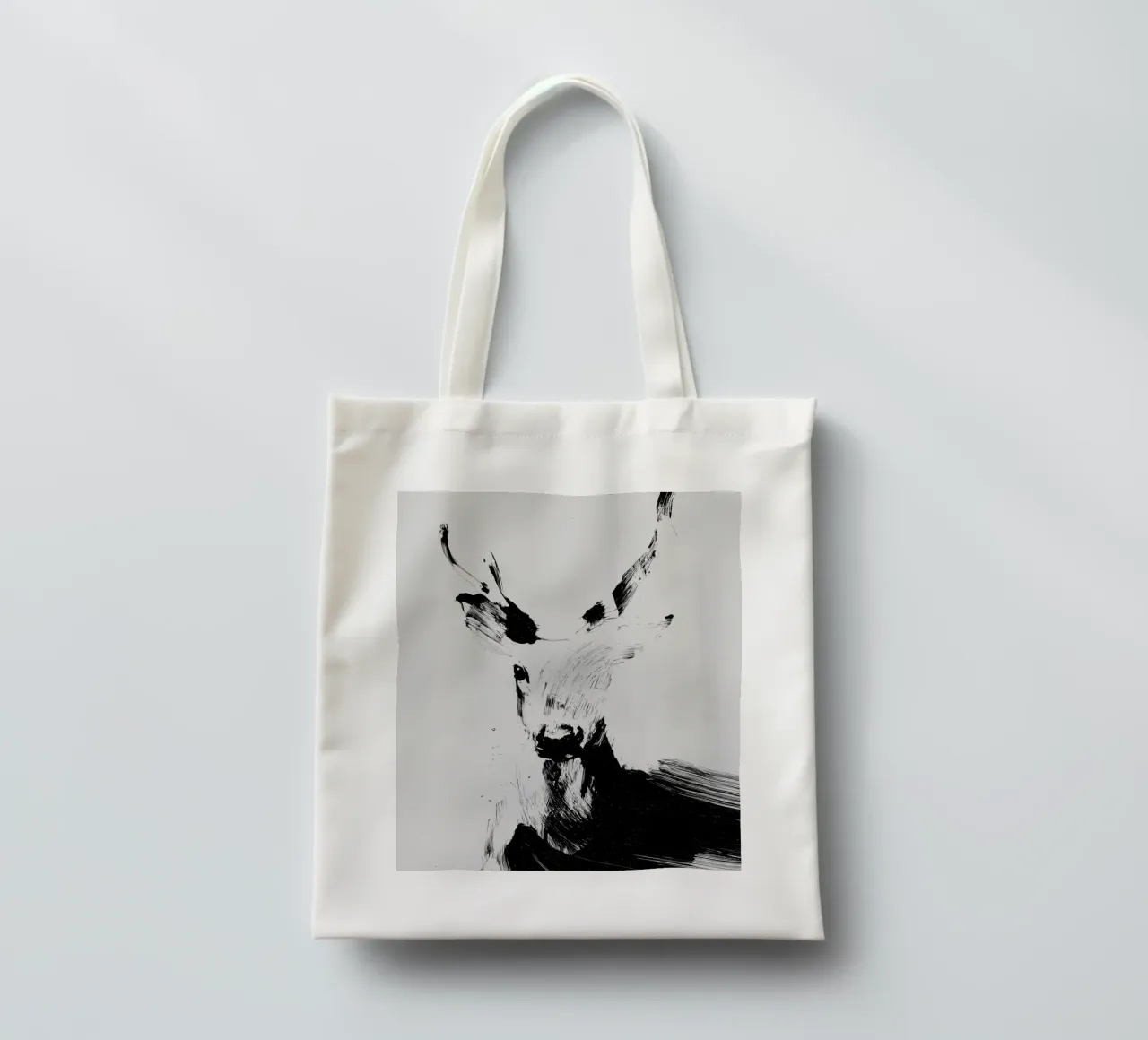 Abstract Deer No 03 borsa in juta da treechild